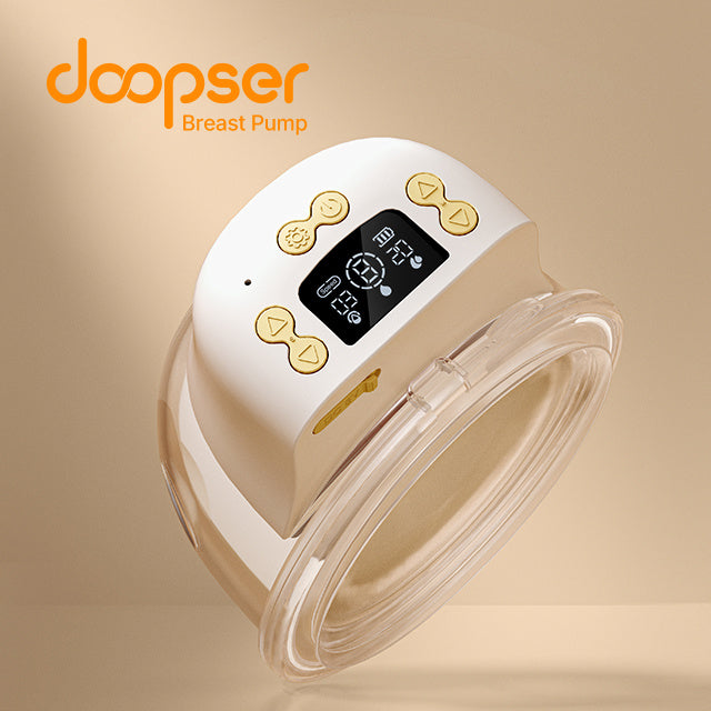 משאבת חלב Doopser קומפקטית וניידת עם פונקציות מתקדמות לאימהות עסוקות.