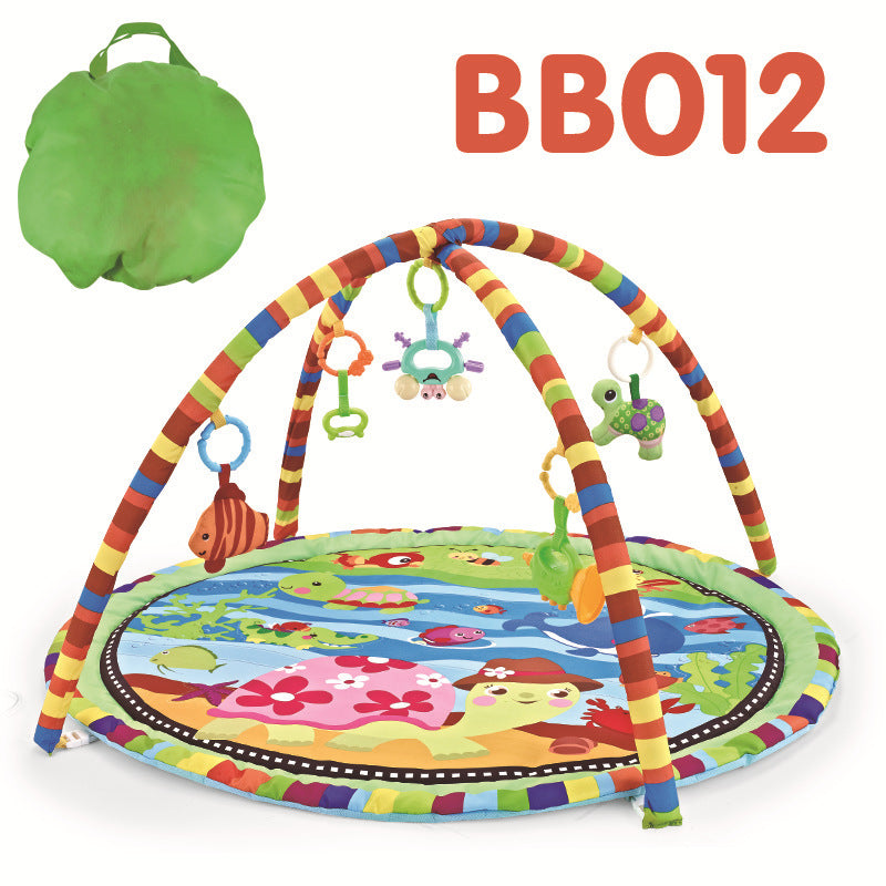 אוניברסיטה לתינוק BB012 - מזרן עגול עם קשתות צבעוניות וצעצועי תליה להתפתחות.
