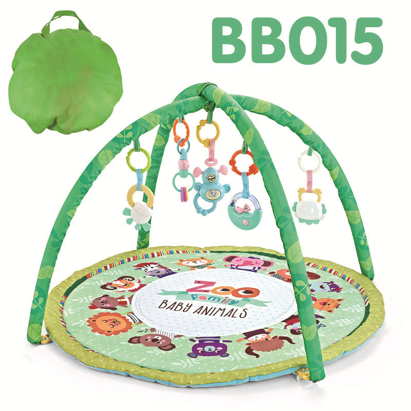 אוניברסיטה לתינוק BB015 - מזרן עגול עם קשתות ירוקות ומשחקי חושים לתינוק.