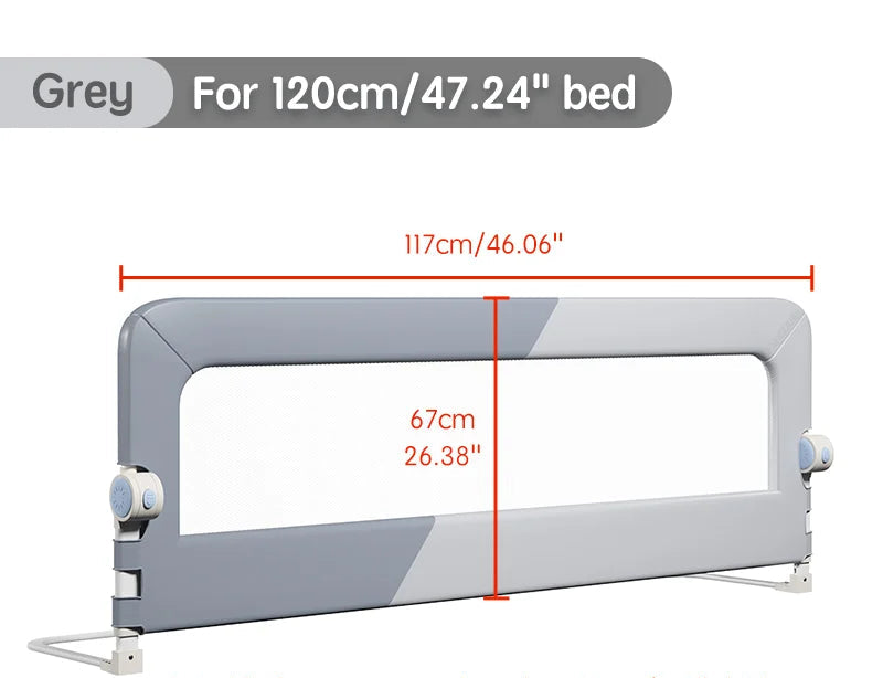 מחסום בטיחות למיטה ללא הברגה/קידוח | מתקפל ומתאים למזרנים ביתיים – PANGDUBE